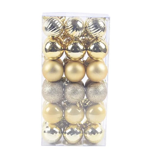 Pack de 36 Bolas Navideñas Decorativas