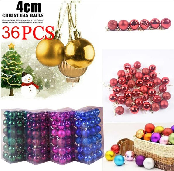 Pack de 36 Bolas Navideñas Decorativas