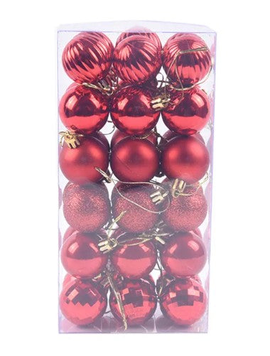 Pack de 36 Bolas Navideñas Decorativas